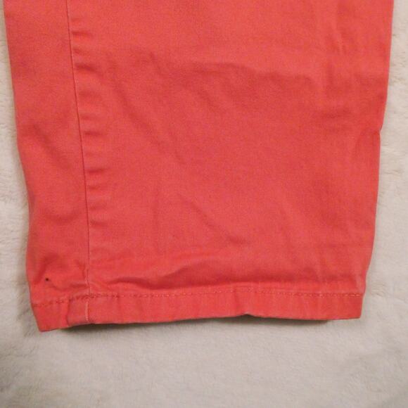 Tommy Hilfiger Coral Cropped Chinos Size 14 Preppy Colorful Straight Leg Pants - Picture 10 of 10